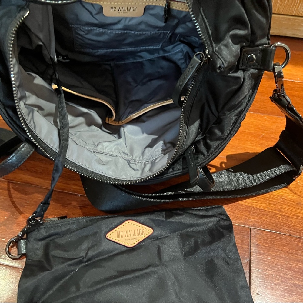 MZ Wallace Black Duffel Bag with Adjustable Strap